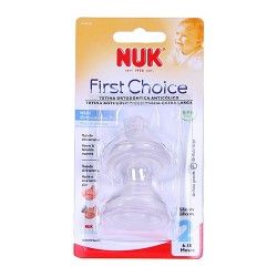 TETINA BIBERON NUK FC 2L SILICONA BLISTER X2