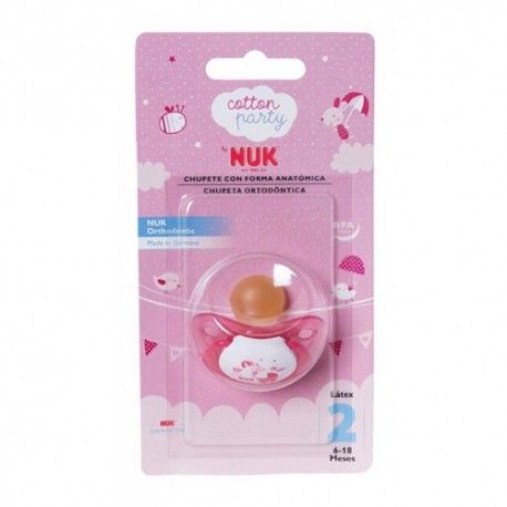 CHUPETE NUKETE COTTON PARTY ROSA T1 LATEX