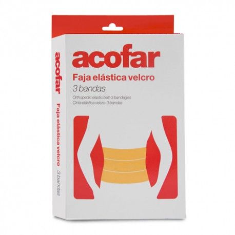 FAJA ACOFAR ELASTICA VELCRO 3 BANDAS T-1