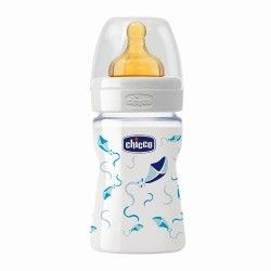 BIBERON CHICCO PP CAUCHO AZUL FLUJO N.150ML