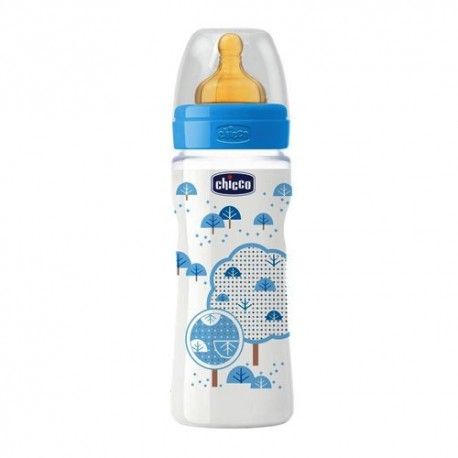 BIBERON CHICCO B/A. T/CAUCHO 330 ML. 4M+