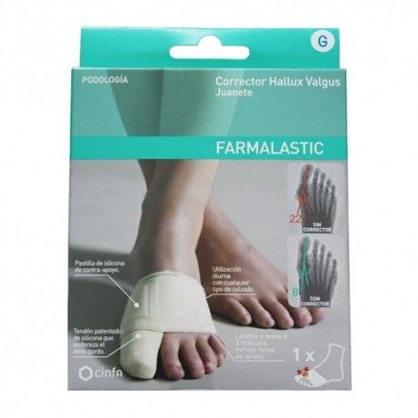 Farmalastic Corrector Hallux Valgus Juanete Talla Grande