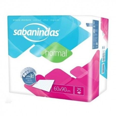 SABANINDAS NORMAL PROTECTOR CAMA 60X90 25 UD