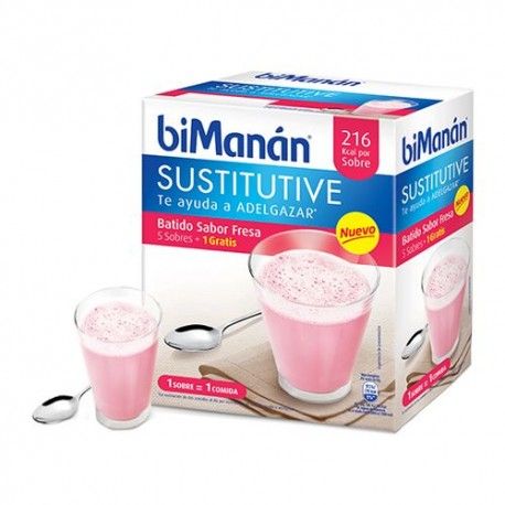 BIMANAN BATIDO FRESA 6 SOBRES 55 G