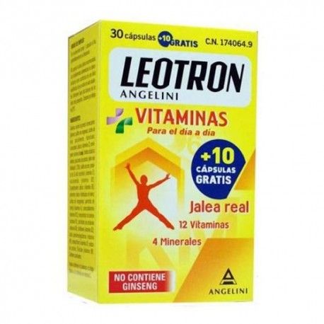 Leotron Vitaminas Jalea Real 30 + 10 Cápsulas Gratis