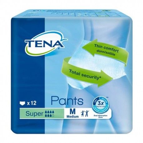 TENA PANTS SUPER T/MEDIANO 12 UND.