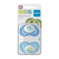 MAM Chupete Original Orthodontic Silicona +6m 2 Unidades