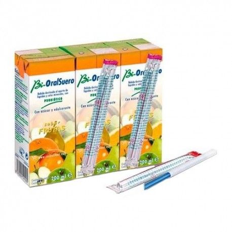 Bi-OralSuero Sabor Frutas 200 ml. Pack 3 Unidades