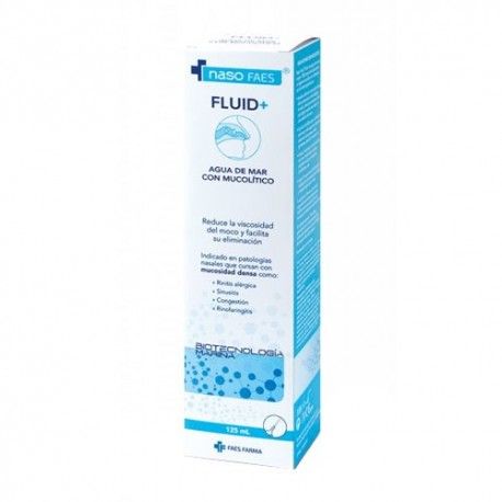 Naso Faes Fluid Adulto Agua de Mar con Mucolítico 125 ml.