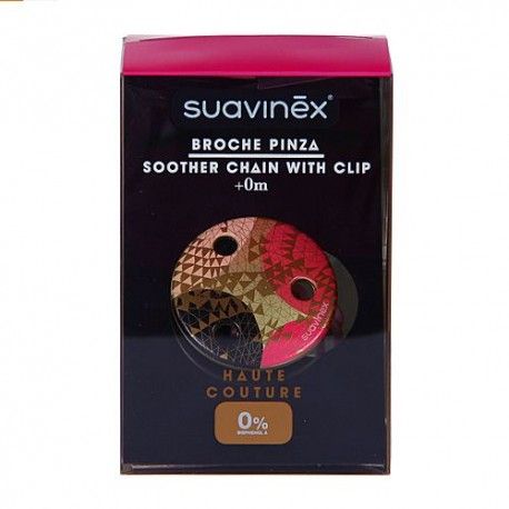 Suavinex Cadenita Broche Pinza Haute Couture +0m 1 Unidad