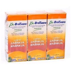 Bi-OralSuero Sabor Naranja 200 ml. Pack 3 Unidades