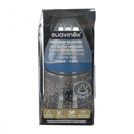 Suavinex Biberón Premium 3 Posiciones Silicona 150 ml.