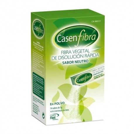 CasenFibra Fibra Vegetal Polvo Sabor Neutro 14 Sticks de 5 gr.