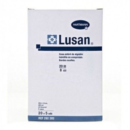 Lusan Gasa Estéril de Algodón Hidrófilo 20 x 5 Unidades