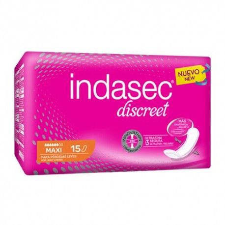 Indasec Discreet Maxi 15 Compresas