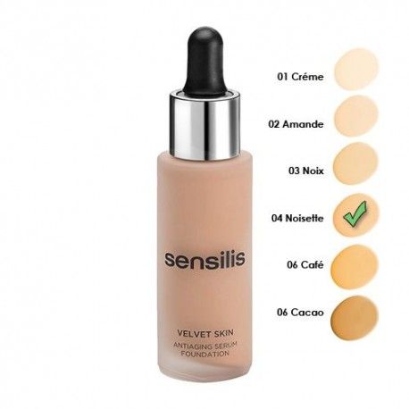 Sensilis Velvet Skin Maquillaje Antiedad en Sérum 04 Noisette 30 ml.