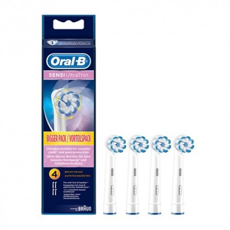 Oral-B Sensi Ultrathin 3 Cabezales De Recambio Para Cepillo De Dientes Eléctrico + 1 de Regalo