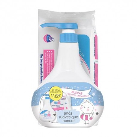 Sebamed Baby Baño Espuma 1000 ml. + Toallitas Limpiadoras 72 Unidades