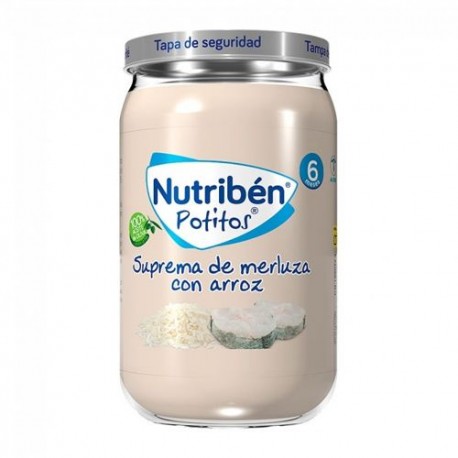 Nutribén Potitos Suprema de Merluza Con Arroz 235 gr.