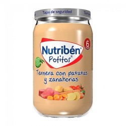 Nutribén Potitos Ternera Con Patatas y Zanahorias 235 gr.