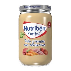 Nutribén Potitos Pollo y Ternera Con Verduritas 235 gr.