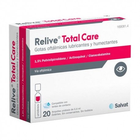 Relive Total Care Gotas Oftálmicas Lubricantes 20 Ampollas