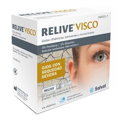 Relive Visco Gotas Oftálmicas Lubricantes y Humectantes 30 Viales de 0,4 ml.