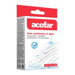 ACOFAR TIRITAS TRANSPARENTE RES AGUA 20U