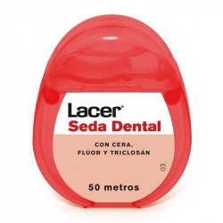 LACER SEDA DENTAL CON CERA Y FLUOR 50 MT