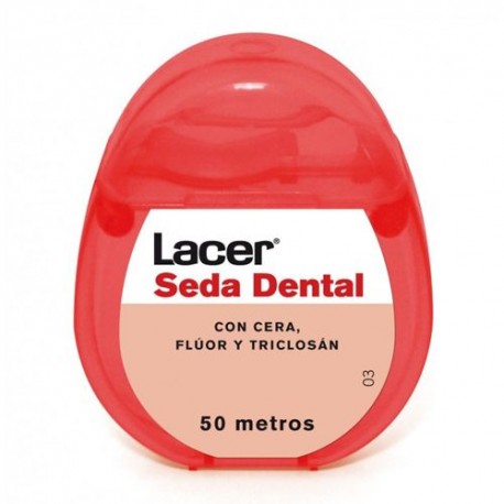 LACER SEDA DENTAL CON CERA Y FLUOR 50 MT