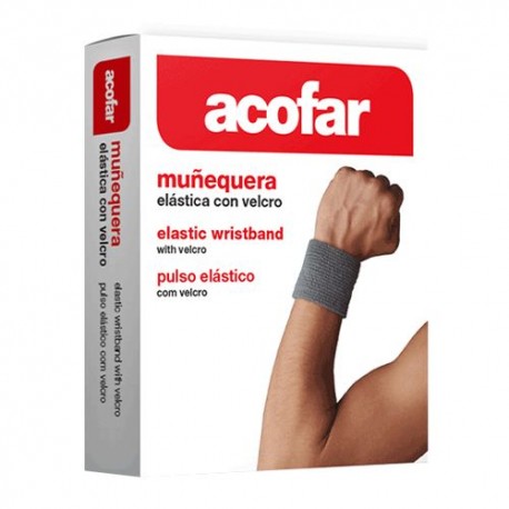 ACOFAR MUÑEQUERA VELCRO BLANCA MEDIANA