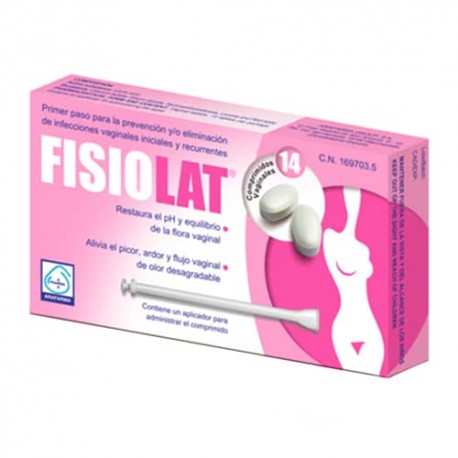 FISIOLAT COMP VAGINAL 250 MG 14 COMP