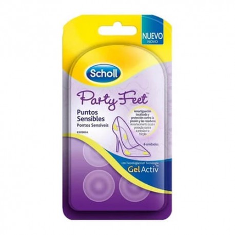 Scholl GelActiv Party Feet Puntos Sensibles 6 Unidades