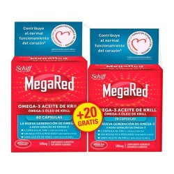 Megared Omega3 Aceite de Krill 500 mg 60+20 Cápsulas