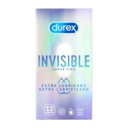 Durex Invisible Extra Lubricado 12 Preservativos