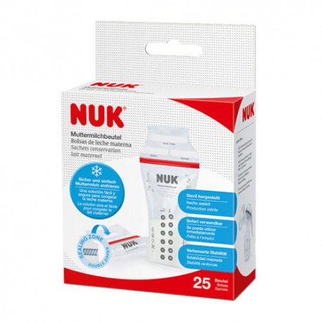 Nuk Bolsas de Leche Materna 180 ml. 25 Unidades