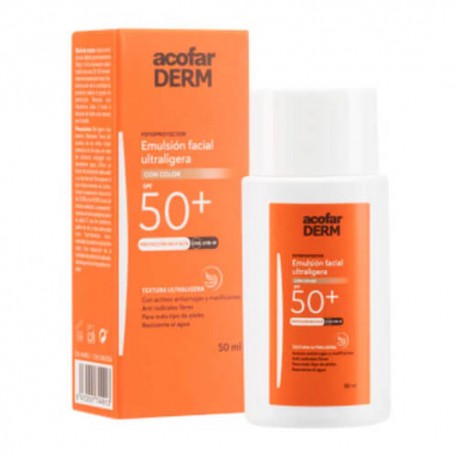 ACOFARDERM EMULSION FACIAL SPF50+ COLOR 50ML