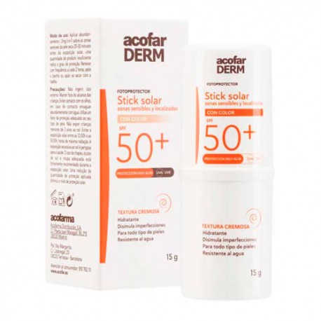 ACOFARDERM STICK SOLAR ZONA SENSIBLE F50 15G