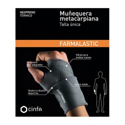 Farmalastic Muñequera Metacarpiana Neopreno Térmico Talla Única