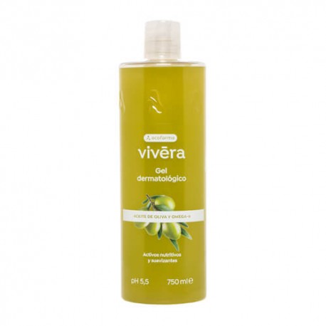 Acofarma Vivera Gel Dermatológico Aceite de Oliva y Omega-6 750 ml.