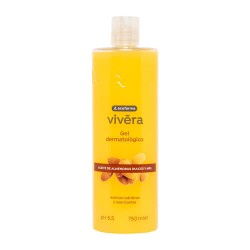 Acofarma Vivera Gel Dermatológico Aceite de Almendras Dulces y Miel 750 ml.