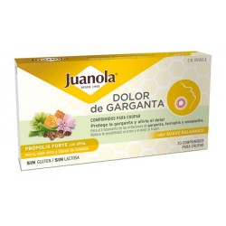 Juanola Dolor de Garganta Própolis Forte Sabor Suave Balsámico 20 Comprimidos