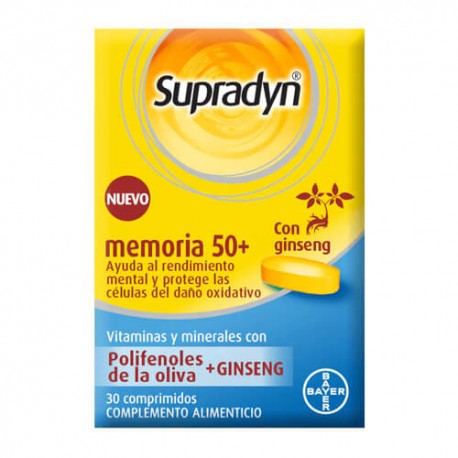 Supradyn Memoria 50+ Con Ginseng 30 Comprimidos