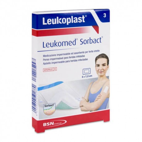 LEUKOMED SORBACT 5CM X 7,2CM 3UND