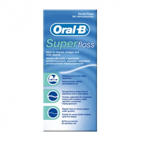 Oral-B Super Floss Seda Dental Precortado 50 Hebras