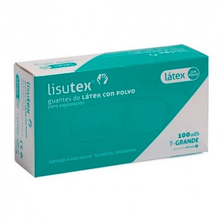 LISUTEX GUANTES LATEX PEQUEÑO 100 UND.