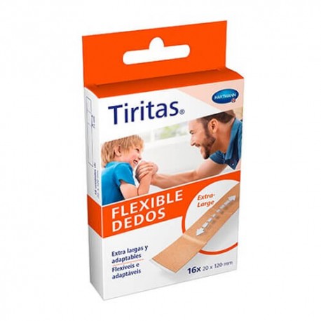 Tiritas Flexible Dedos Extra Largas 20x120 mm. 16 Unidades 