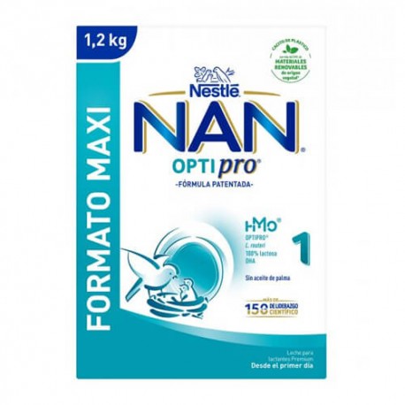 Nestlé NAN Optipro 1 Leche de Inicio Formato Ahorro 1200 gr.