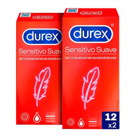 DUREX SENSITIVO SUAVE DUPLO 2X12 UNID