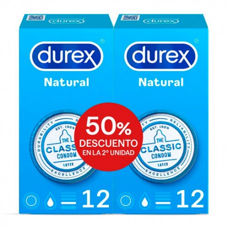 Durex Natural Plus Duplo 12 + 12 Preservativos